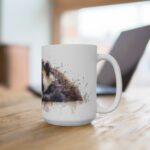 Aquarell Dachs Tasse - Keramik Tasse als Geschenkidee