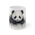 Weiße Keramiktasse mit Pandabär im Aquarell-Stil – Ideal für Tierliebhaber