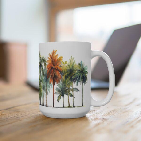 Aquarell Tasse mit Palmenmotiv – Ideal für Kaffeeliebhaber und Urlauber!