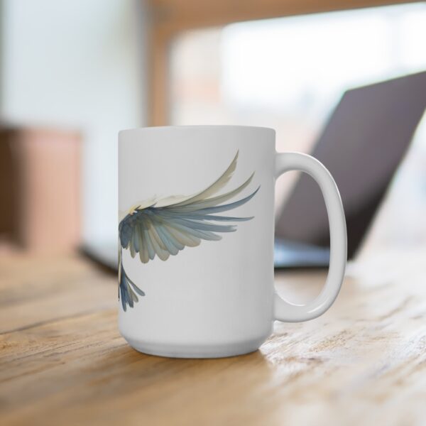 Weiße Aquarell Kakadu Tasse – Kreatives Geschenk für Vogelfans