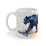 Panther Keramikbecher mit Aquarelldesign - Ideal für jeden Anlass