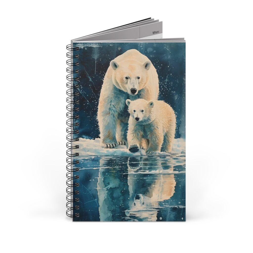 Eisb&auml;ren auf Eisscholle Notizbuch &ndash; Ideal f&uuml;r Notizen, Pl&auml;ne und kreative Ideen