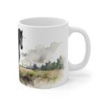 Weiße Aquarell Pferde Tasse – Kreatives Geschenk für Pferdefans