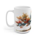 Massiver Eichenbaum Keramikbecher - Hochwertige Tasse für Kaffeegenuss