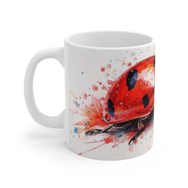 Marienkäfer Aquarell Tasse - Niedlicher Becher für Natur- und Gartenliebhaber