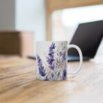 Lavendel Aquarell Tasse - Beruhigendes Blumenmotiv für Entspannung und Genuss