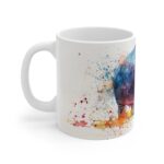 Aquarell Nilpferd Keramikbecher - Handgemachte Tasse für Tierliebhaber