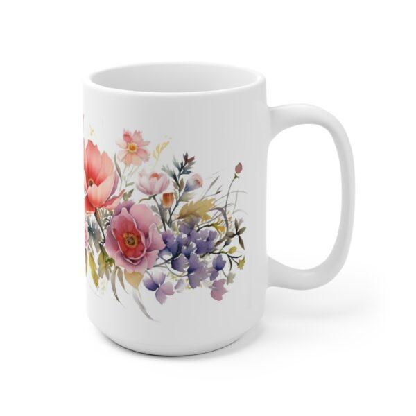 Aquarell Mohnblumen Keramiktasse – Stilvolle Tasse für Blumenliebhaber