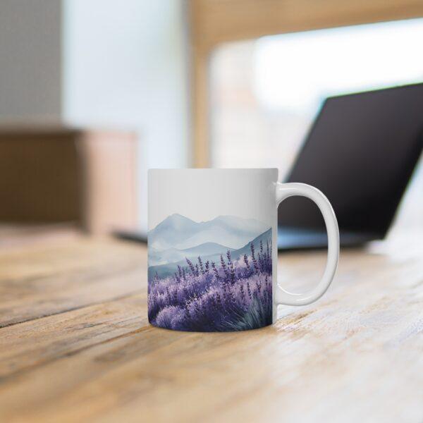 Lavendel Aquarell Tasse - Perfekte Kaffeetasse für Entspannungsliebhaber, Spülmaschinen- und Mikrowellengeeignet