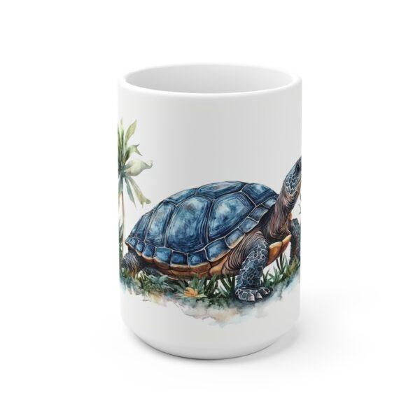 Aquarell Tasse mit Landschildkröte - Perfekte Kaffeetasse für Tierliebhaber