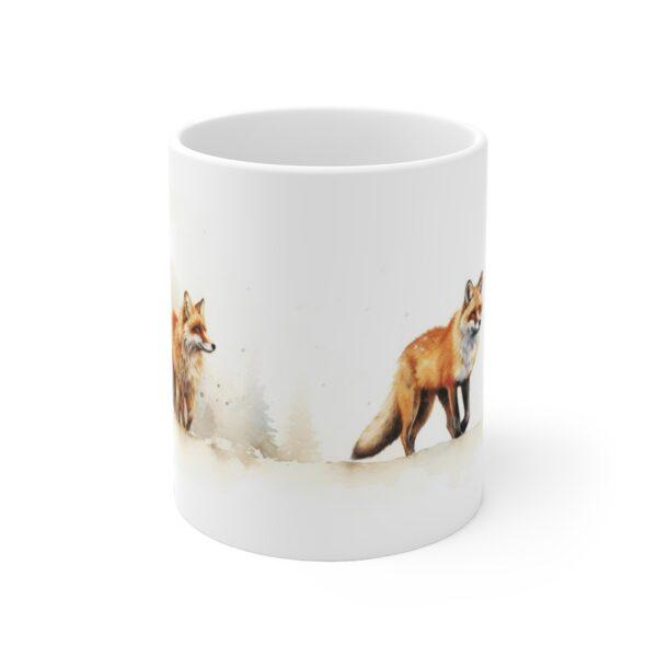 Winterfüchse Aquarell Tasse - Charmanter Fuchs Becher für Tierliebhaber und Winterfreunde