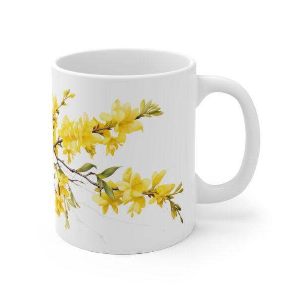 Weiße Keramik Tasse im Aquarell-Design - Ideales Geschenk für Blumenliebhaber