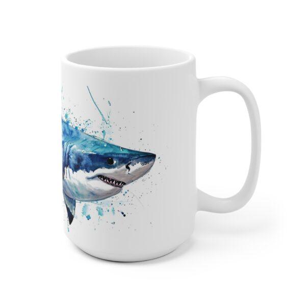 Hai Aquarell Tasse - Becher mit fesselndem Meeresraubtier Design für Meeresbiologen und Naturfreunde