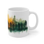 Keramiktasse mit Zombiehorde Aquarellmotiv - Hochwertiger Druck für Zombie-Fans