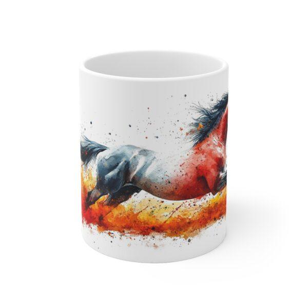 Keramiktasse mit Pferdemotiv - Hochwertige Aquarell-Design für Tierliebhaber