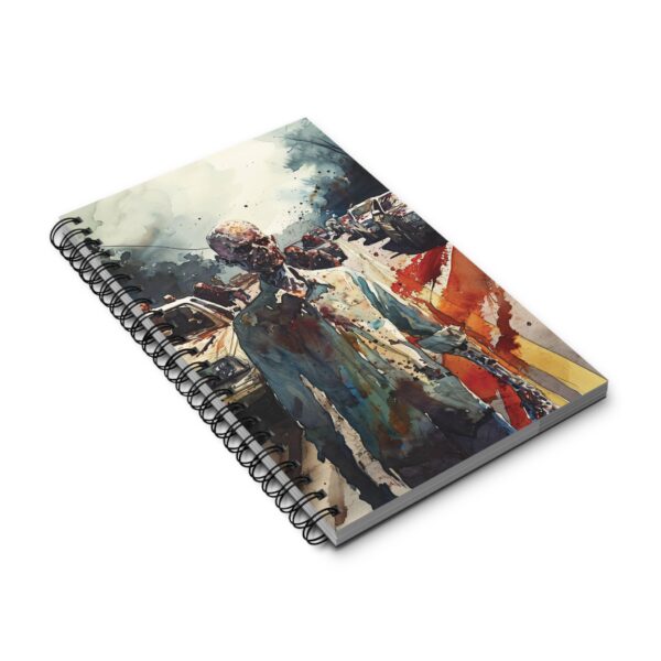 Zombie Horde Aquarell Ringjournal – Auswahl: Blanko, Punktraster, Liniert, Aufgaben – Kreatives Notizbuch