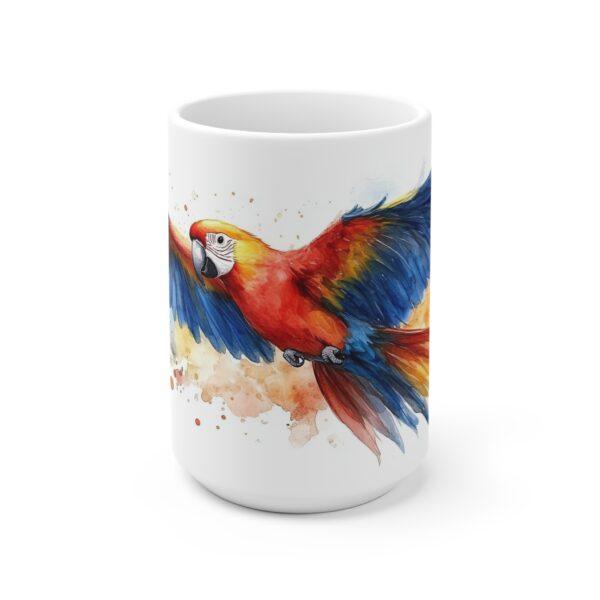 Aquarell Papagei Tasse - Tropisches Vogel-Design für Tierliebhaber