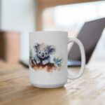 Weiße Keramik Tasse mit Koalabär - Perfekte Kinder-Tasse mit Aquarell-Motiv