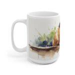 Weiße Meerschweinchen Aquarell Tasse – Perfektes Geschenk für Tierliebhaber