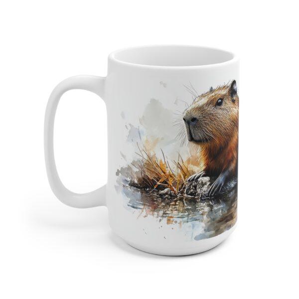 Aquarell Capybara Tasse - Kaffeetasse für Tier- und Naturfreunde mit süßem Nagetier-Design