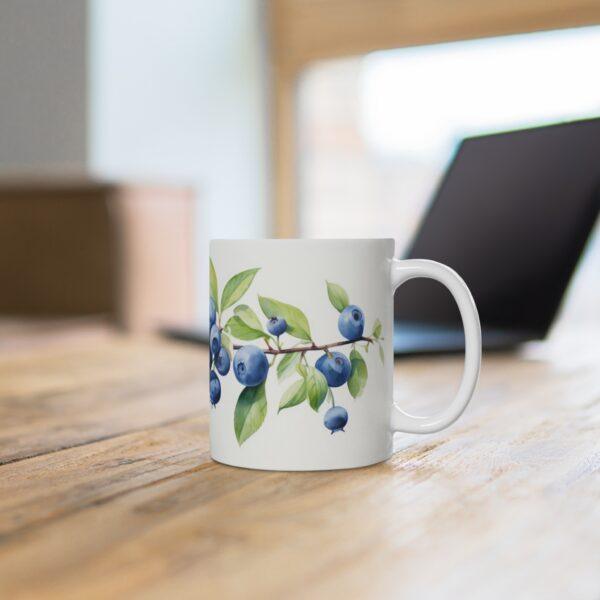 Aquarell-Design Beere Tasse – Kaffeetasse mit Heidelbeeren Motiv