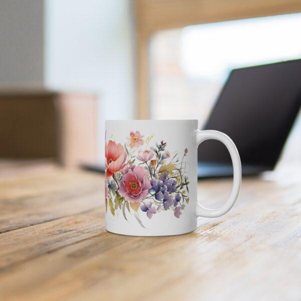 Aquarell Mohnblumen Keramiktasse – Stilvolle Tasse für Blumenliebhaber