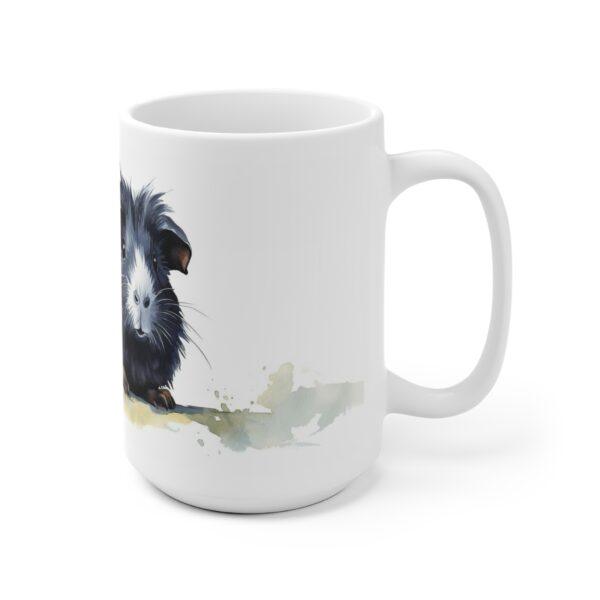 Schwarzes Meerschweinchen Aquarell Tasse – Süßer Becher für Tierliebhaber und Haustierfreunde