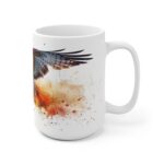 Aquarell Falke Keramiktasse – Elegantes Design für Kaffee und Tee