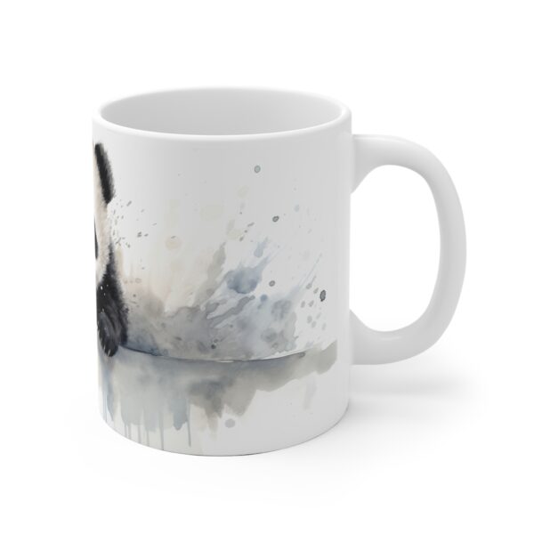 Weiße Keramiktasse mit Pandabär im Aquarell-Stil – Ideal für Tierliebhaber