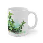 Minze Aquarell Tasse – Stilvolles Kräuter Design für Teeliebhaber und Naturfreunde