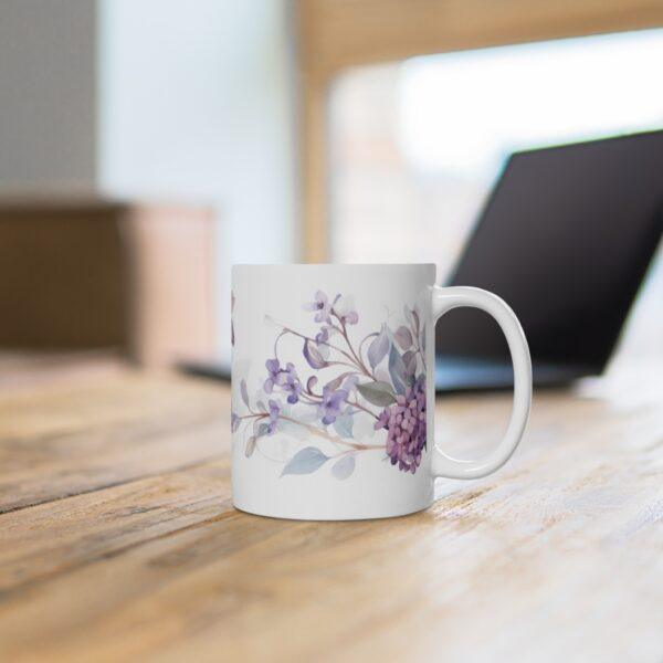 Flieder Aquarell Tasse - Becher mit Blumenmotiv für Blumenliebhaber und Romantiker