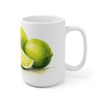 Erfrischende Limetten Aquarell Tasse - Zitrus Design für Vitalität und Genuss