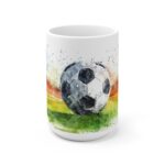 Fußball Aquarell Tasse - EM 2024 Design Becher für Sportbegeisterte und Fußballfans