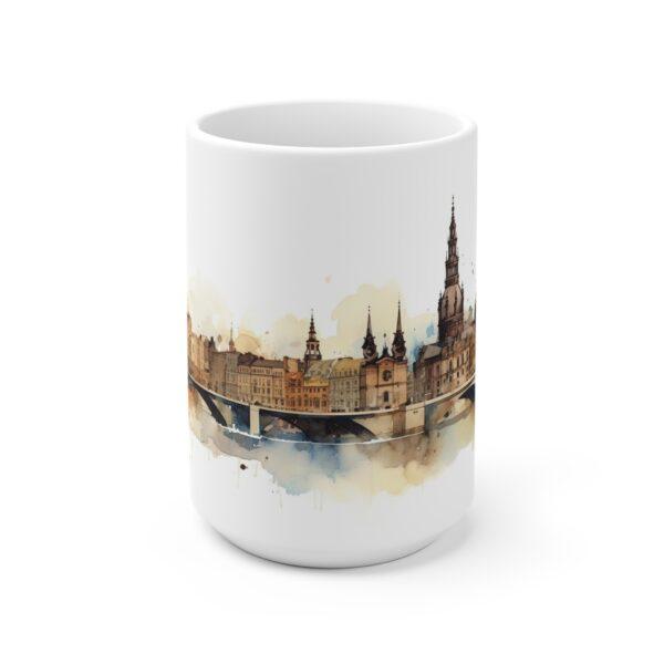 Aquarell Skyline Tasse Dresden – Bedruckte Kaffeetasse als Geschenk