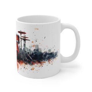 Keramiktasse mit Drumset Aquarell Design - Ideal für Musikliebhaber