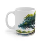 Eiche Aquarelliert Keramikbecher - Hochwertige Tasse für Kaffee und Tee