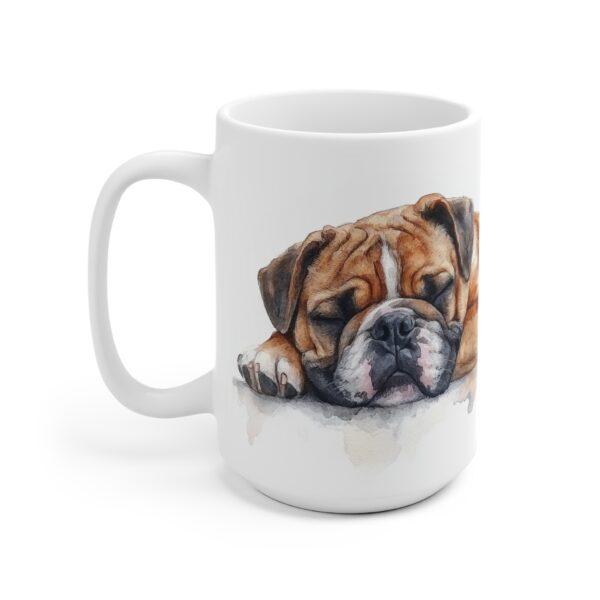 Stilvolle Bulldogge Keramiktasse im Aquarell-Design - Hochwertiger Druck, perfekt für jeden Anlass