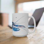 Blauer Flusskrebs Aquarell Tasse - Exotisches Design für Aquaristen und Naturfreunde