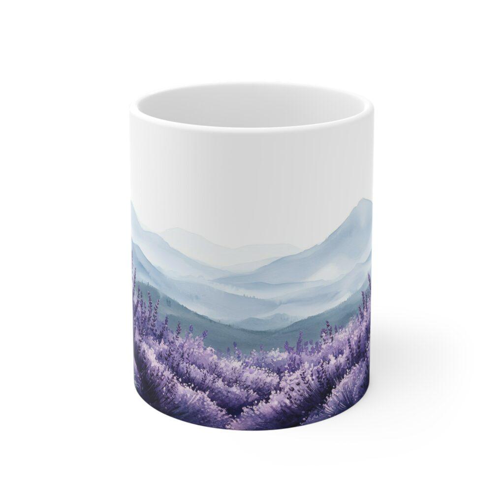 Lavendel Aquarell Tasse - Perfekte Kaffeetasse für Entspannungsliebhaber, Spülmaschinen- und Mikrowellengeeignet