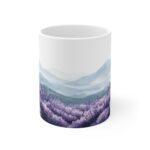 Lavendel Aquarell Tasse - Perfekte Kaffeetasse für Entspannungsliebhaber, Spülmaschinen- und Mikrowellengeeignet