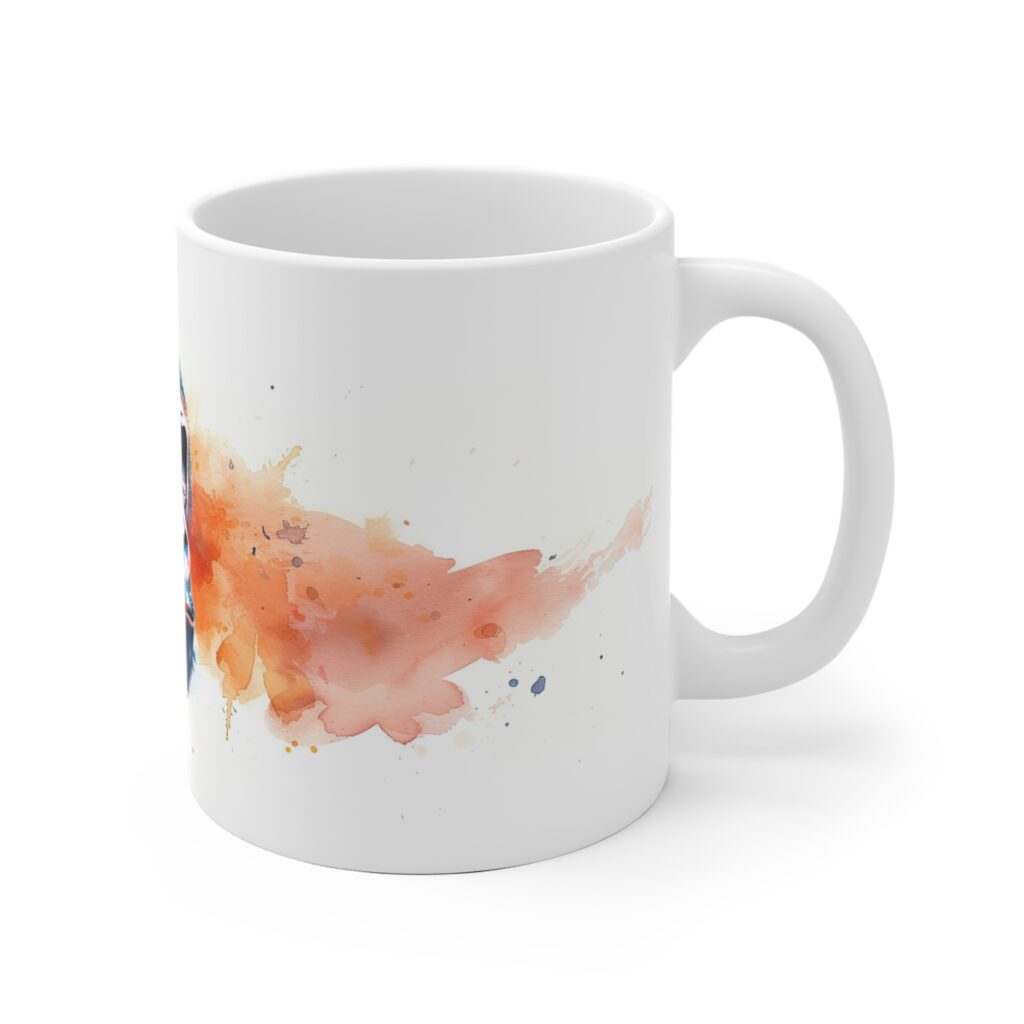 Gorilla Aquarell Keramiktasse f&uuml;r Tierkunstliebhaber