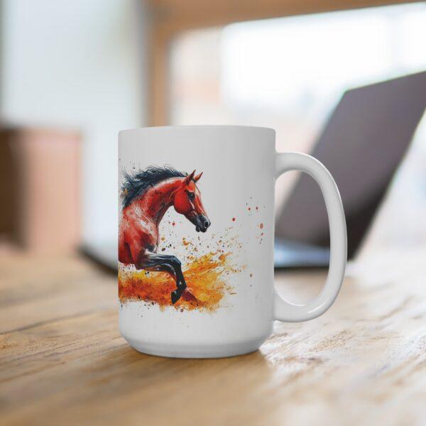 Keramiktasse mit Pferdemotiv - Hochwertige Aquarell-Design für Tierliebhaber