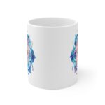 Lebensblume Mandala Tasse - Spirituelles Aquarell Design für Meditation und Entspannung