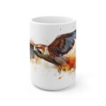 Aquarell Falke Keramiktasse – Elegantes Design für Kaffee und Tee