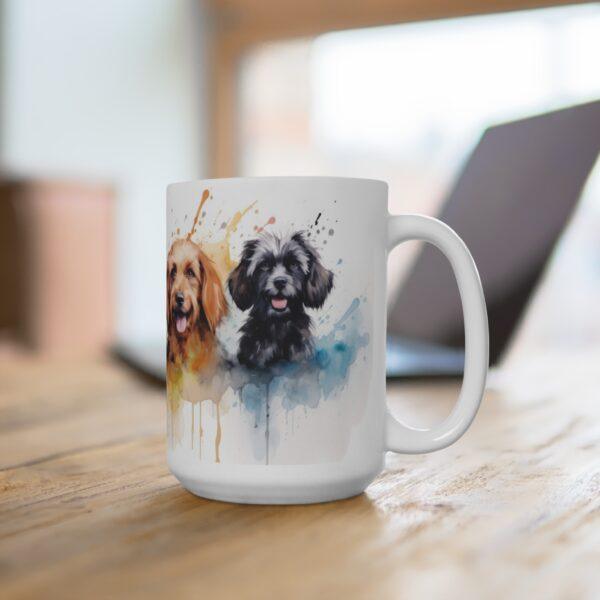 Aquarell Hundetasse – Künstlerische Kaffeetasse für Hundefreunde und Geschenkideen