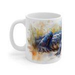 Krokodil/Alligator Aquarell Tasse - Wildtier Design Becher für Tierliebhaber und Abenteurer