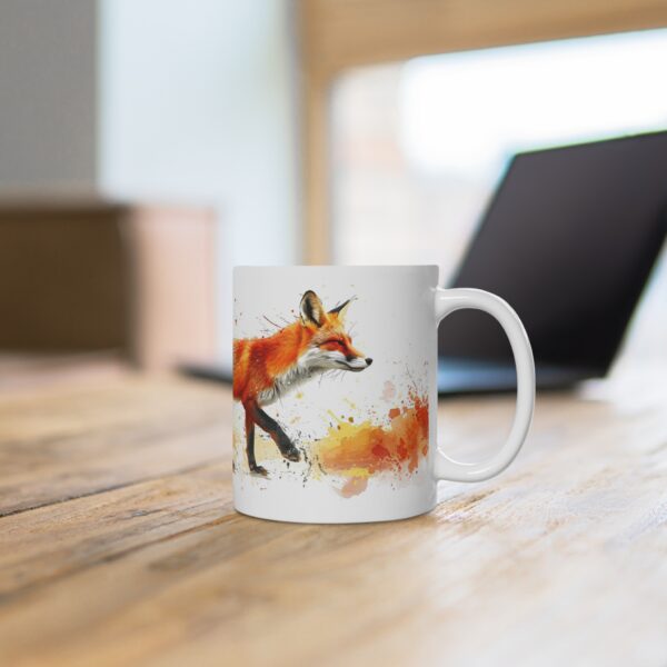 Aquarell Fuchs Tasse - Keramiktasse mit lebendigem Motiv, Mikrowellengeeignet