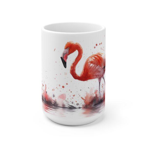 Flamingo Aquarell Tasse - Eleganter Becher für Vogelliebhaber und Kunstfans