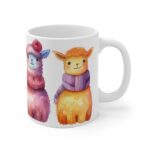 Niedliche Lama/Alpaka Aquarell Tasse - Kinderfreundlicher Becher für Tierliebhaber