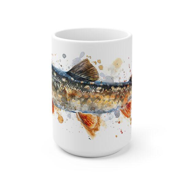 Hecht Aquarell Tasse – Angler Becher mit Fischmotiv für Naturfreunde